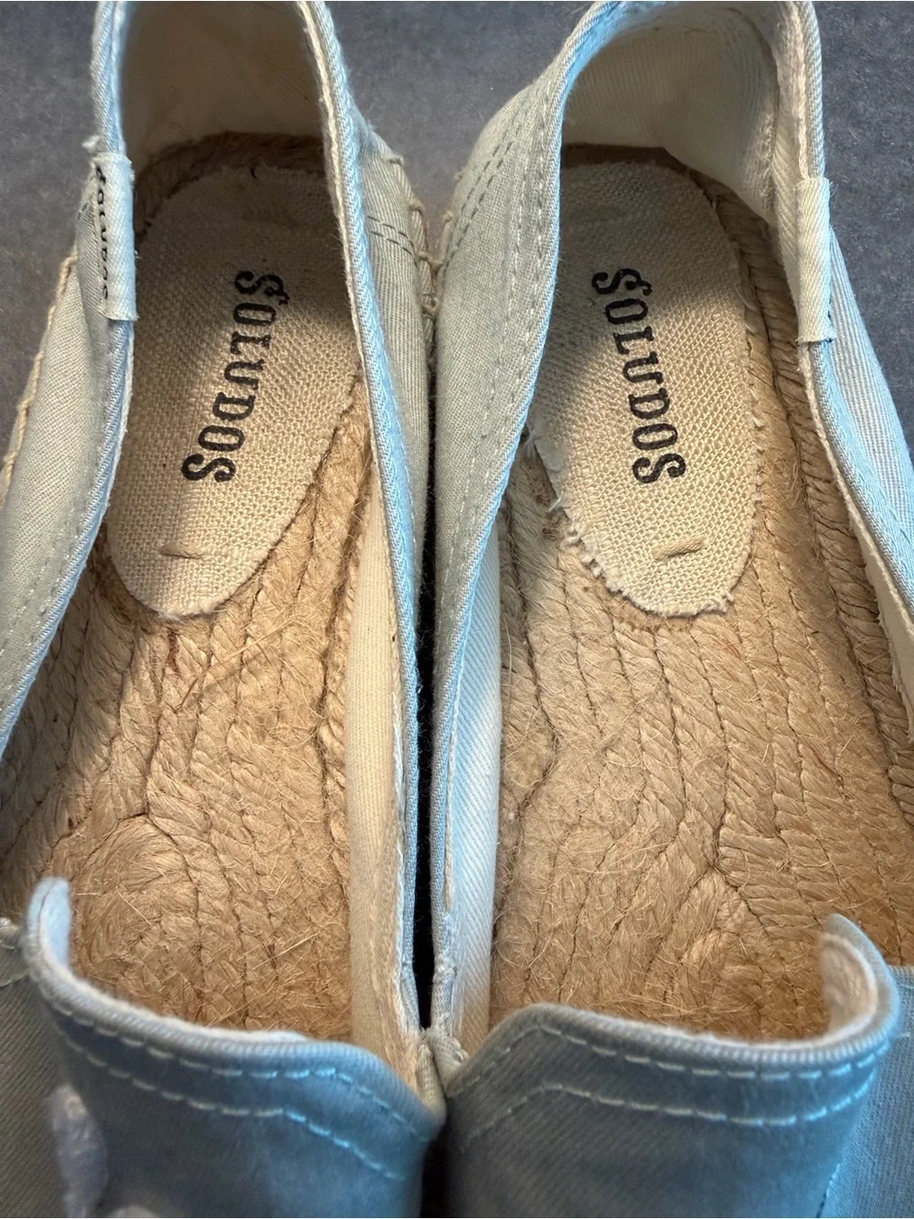 Soludos Light Blue Embroidered Rose Espadrilles